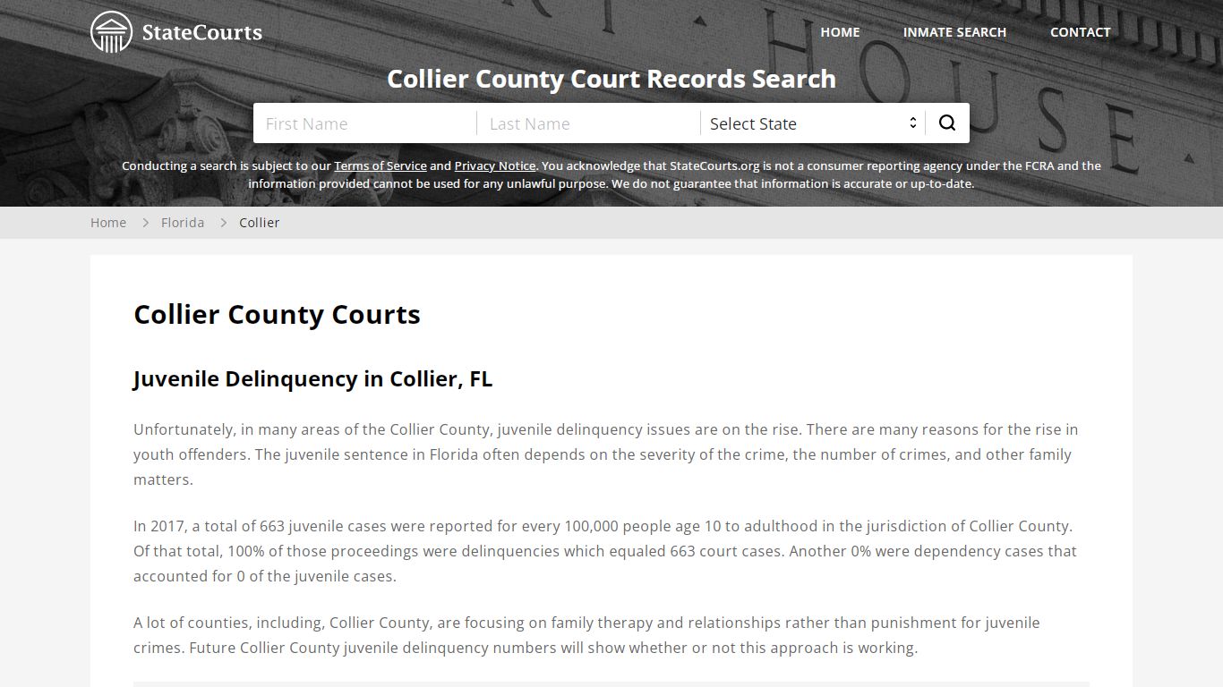 Collier County, FL Courts - Records & Cases - StateCourts